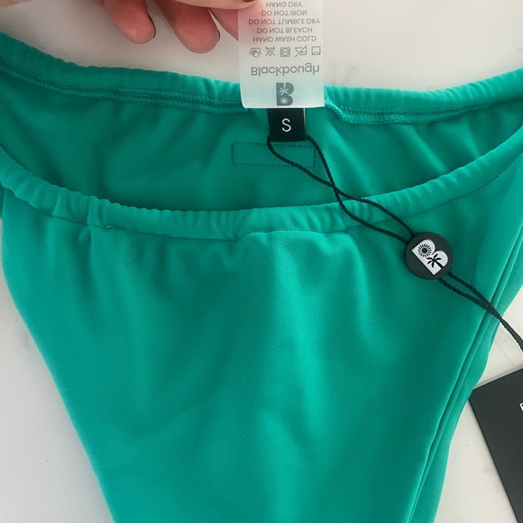 Blue-Green String Bikini Bottoms - Picture 3 of 4